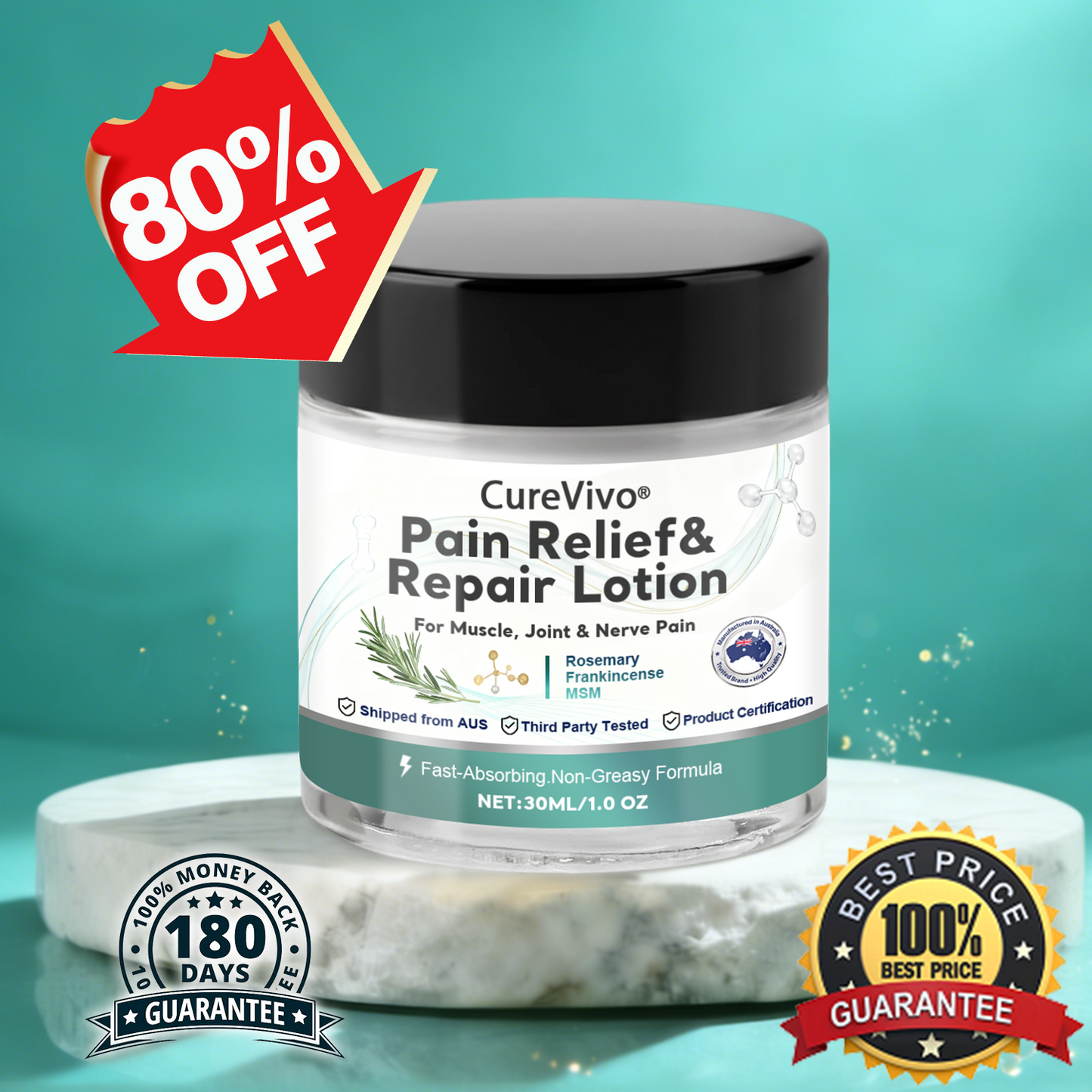 CureVivo® Pain Relief& Repair Lotion👩‍⚕️For Muscle, Joint & Nerve Pain