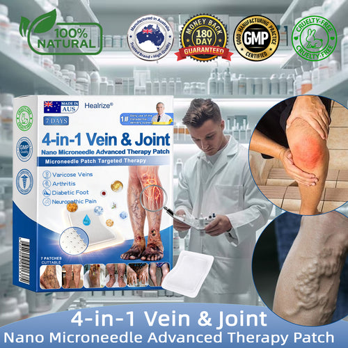 🇦🇺Healrize® 🎉4-in-1 Vein & Joint Nano Microneedle Advanced Therapy Patch🔥(Once daily, visible results in 7 days — supports arthritis, varicose veins, diabetic foot, and nerve pain.)