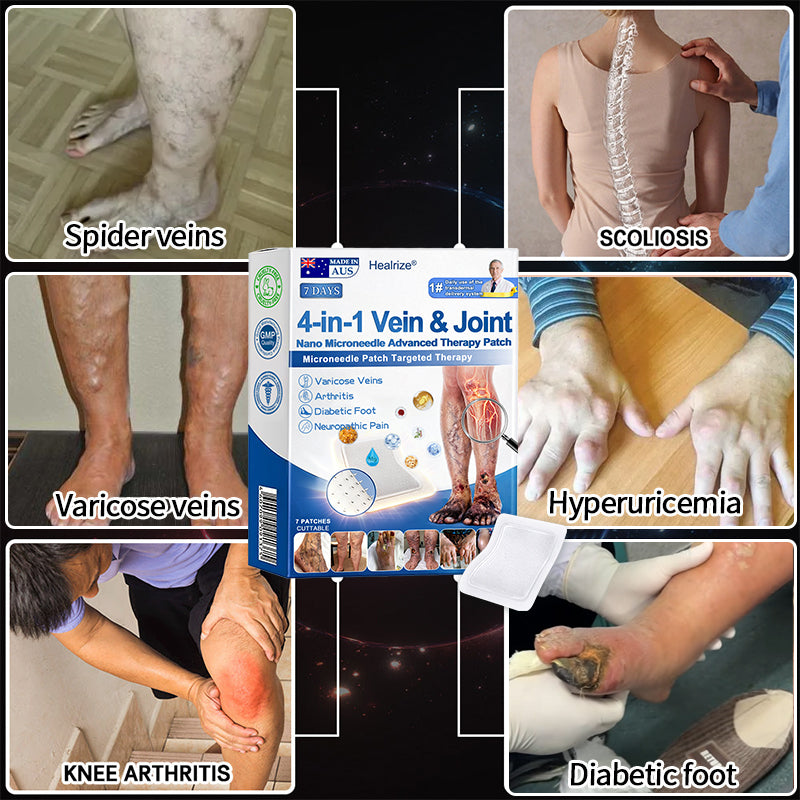 🇦🇺Healrize® 🎉4-in-1 Vein & Joint Nano Microneedle Advanced Therapy Patch🔥(Once daily, visible results in 7 days — supports arthritis, varicose veins, diabetic foot, and nerve pain.)